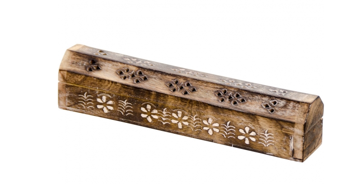 Wooden Coffin Incense Storage Box